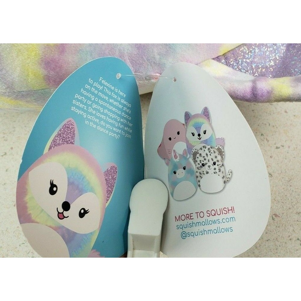 Squishmallow 12" Felexine Fox Soft Tie Dye Plush BNWT - Picture 6 of 12